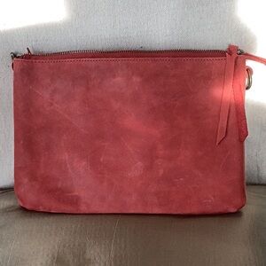 Red Leather Clutch